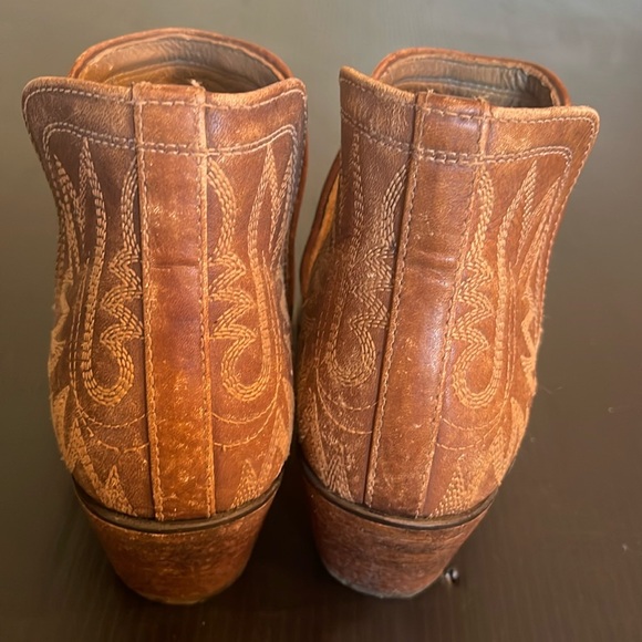 Ariat Brown Leather Booties Size 8 - Picture 2 of 5